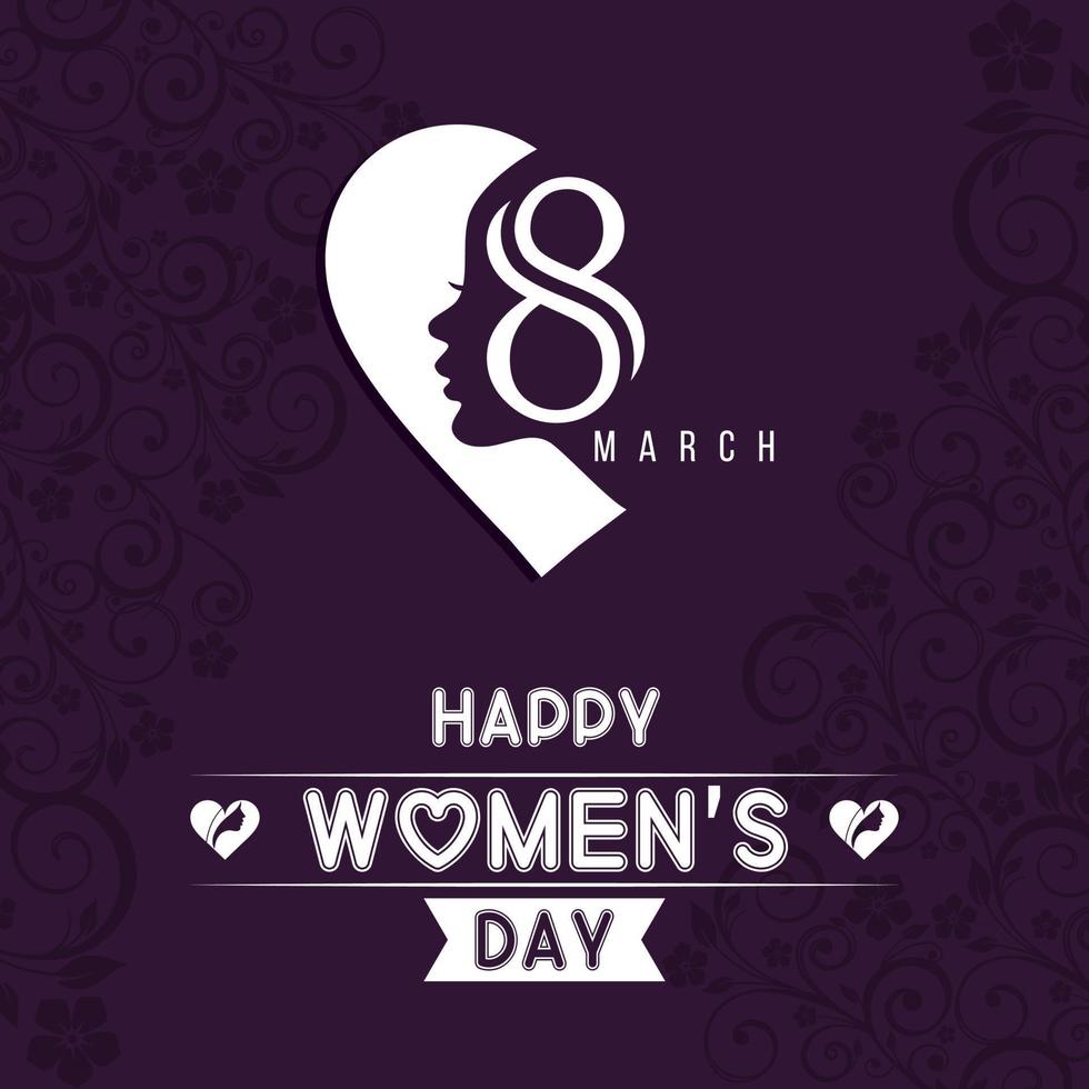 8 March logo vector design with international womens day background