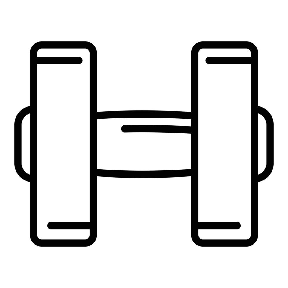 Power dumbell icon, outline style vector