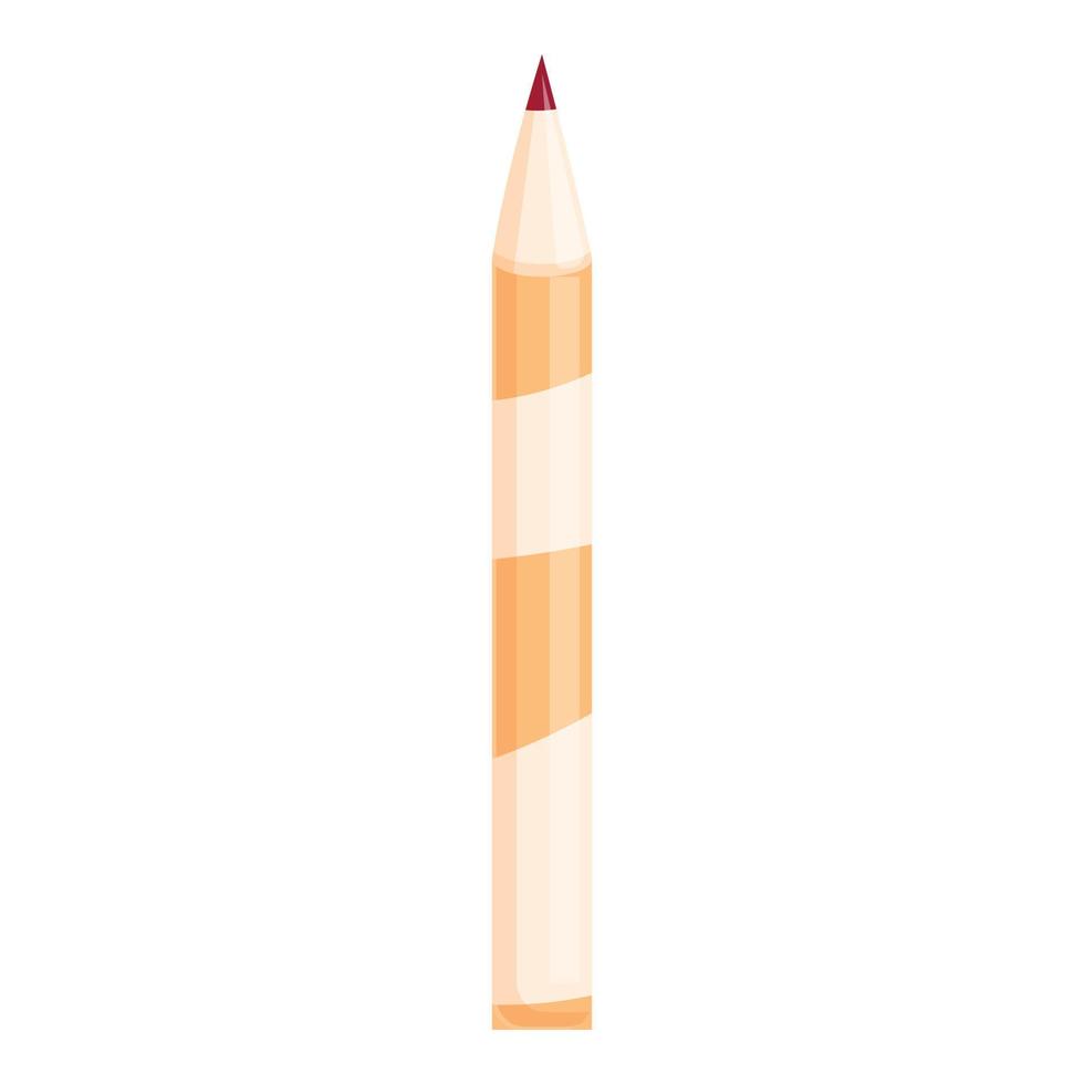Korean lip pencil icon, cartoon style vector