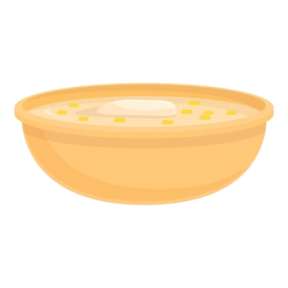 vector de dibujos animados de icono de sopa de huevo. comida australiana