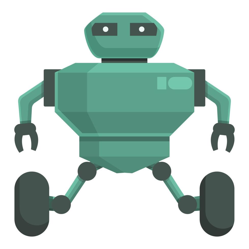 vector de dibujos animados de icono de robot de rueda. lindo juguete