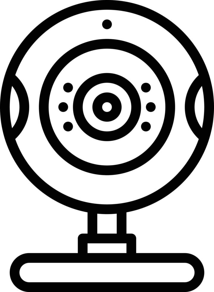 webcam camera recorder computer accessory - outline icon vector