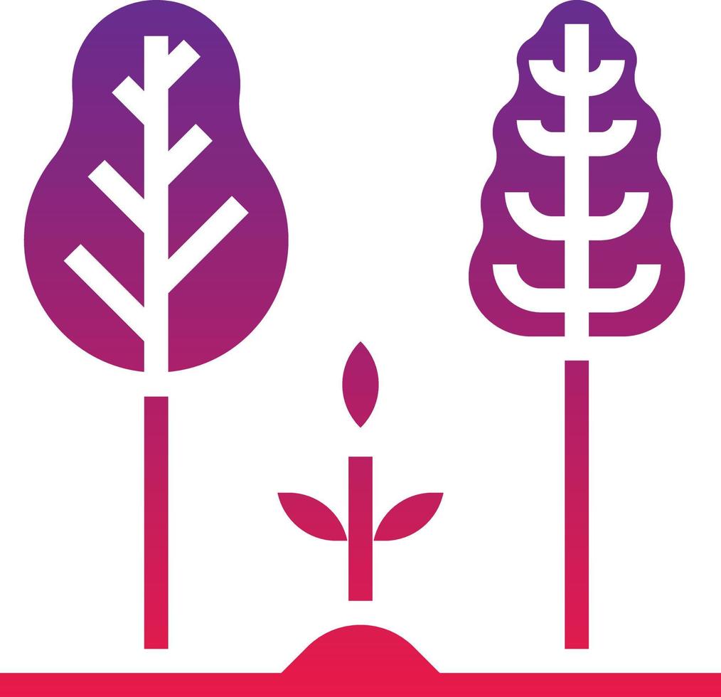 plant grow forest tree ecology - solid gradient icon vector