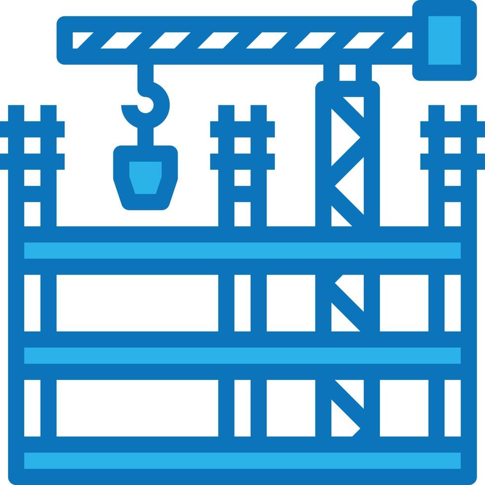construction site building build engineering - blue icon vector
