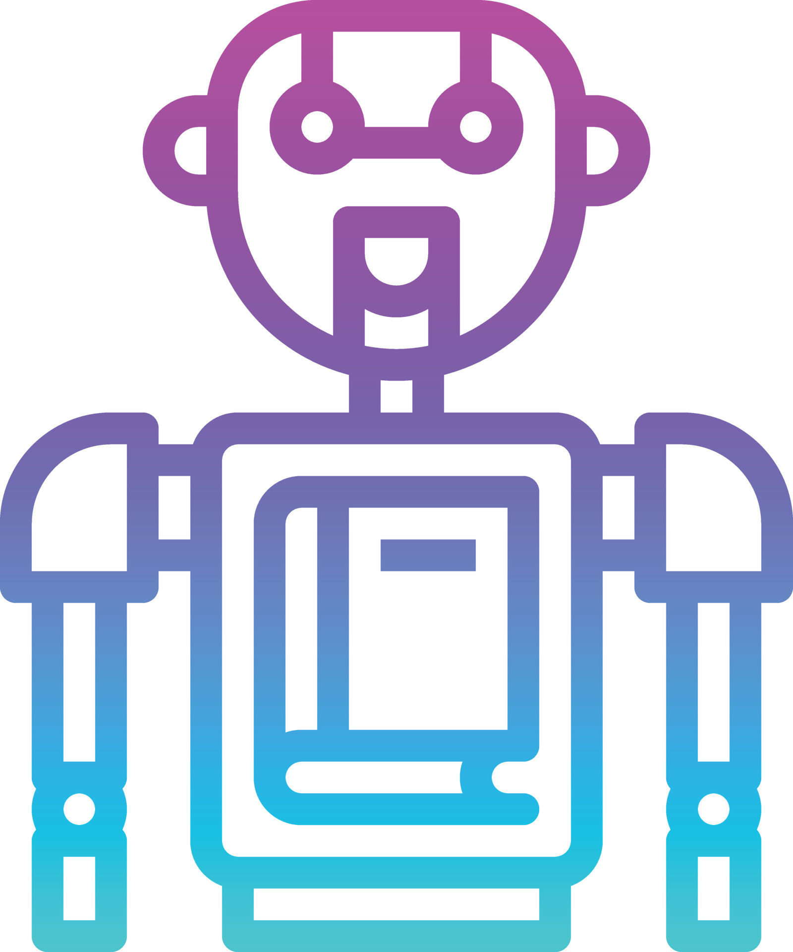 library robot ai artificial intelligence - gradient icon 14352583