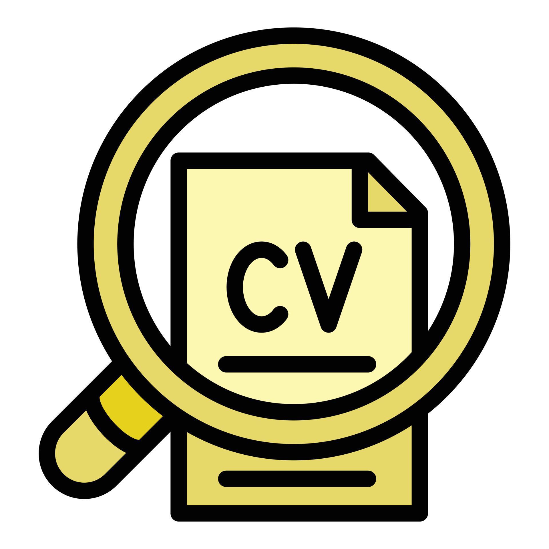 Cv search icon outline vector. Digital interview 14352634 Vector Art at