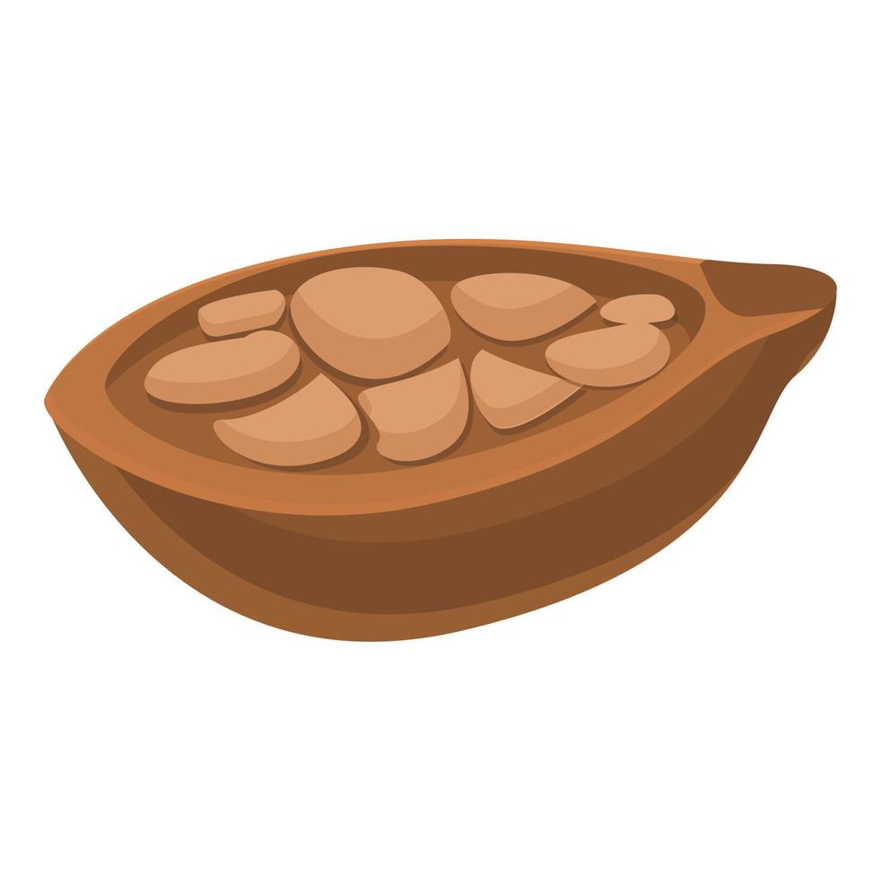 Ripe baobab fruit icon, cartoon style vector