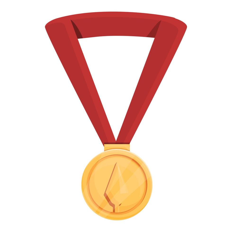 Archery competition medal icon cartoon vector. Archer game vector
