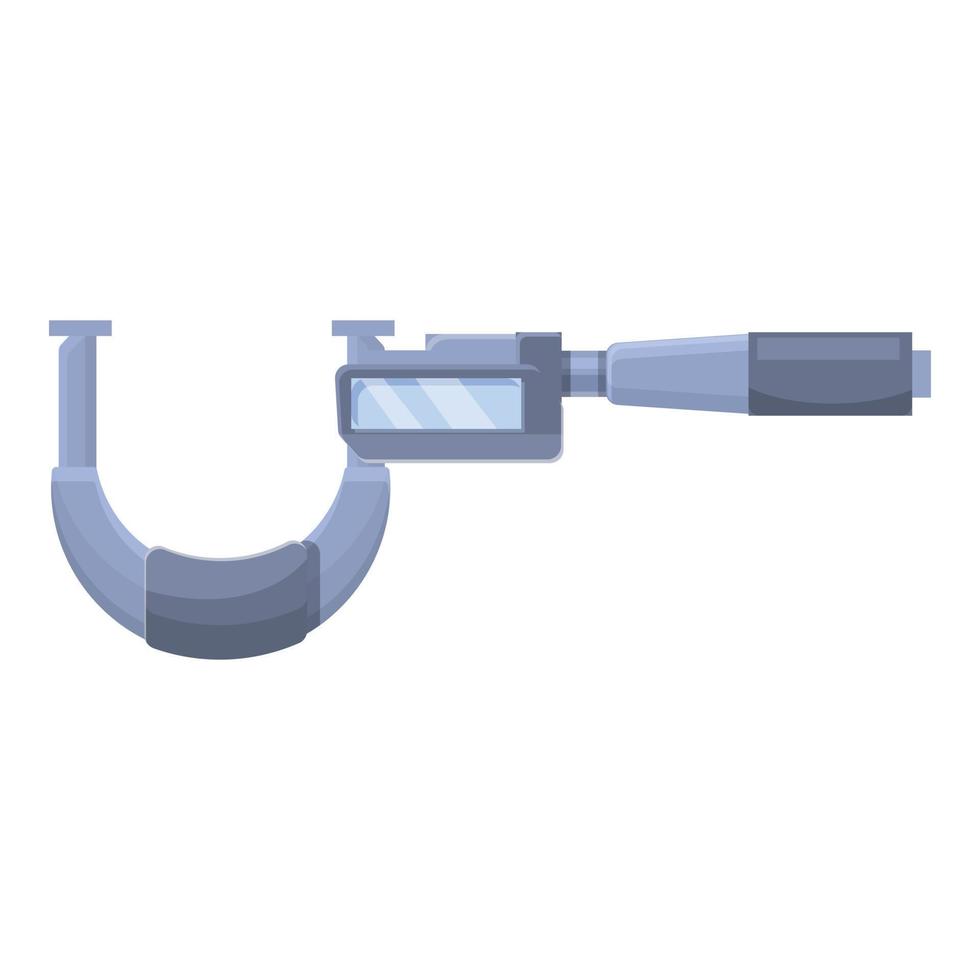 Digital micrometer object icon, cartoon style vector