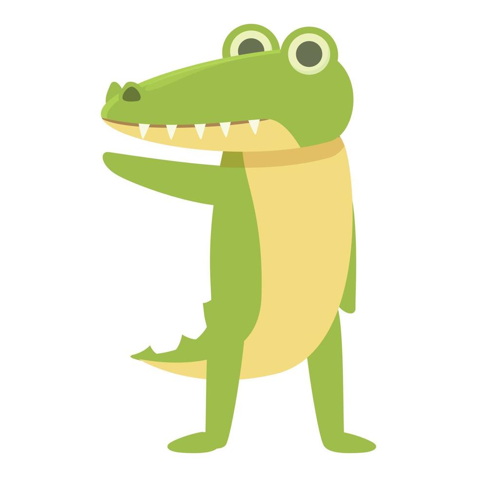 vector de dibujos animados de icono de cocodrilo de agua. animales lindos
