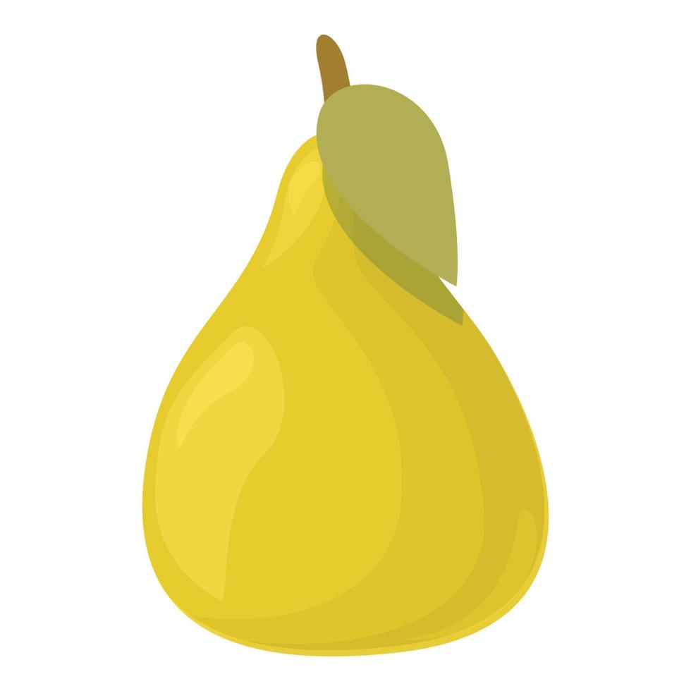Green pear icon cartoon vector. Food art vector