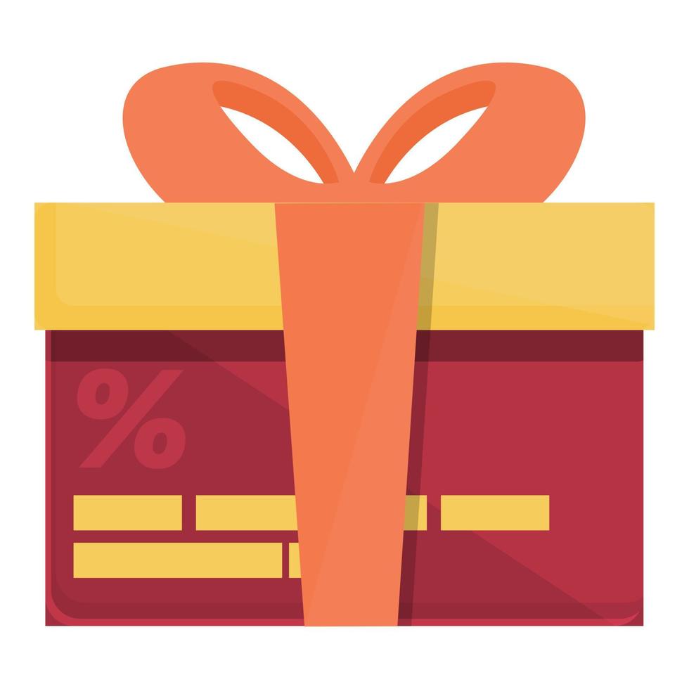 Gift box icon cartoon vector. Customer program vector