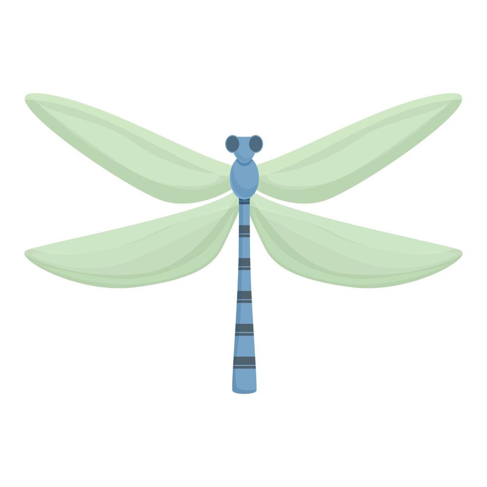 Green wing dragonfly icon cartoon vector. Bug insect vector