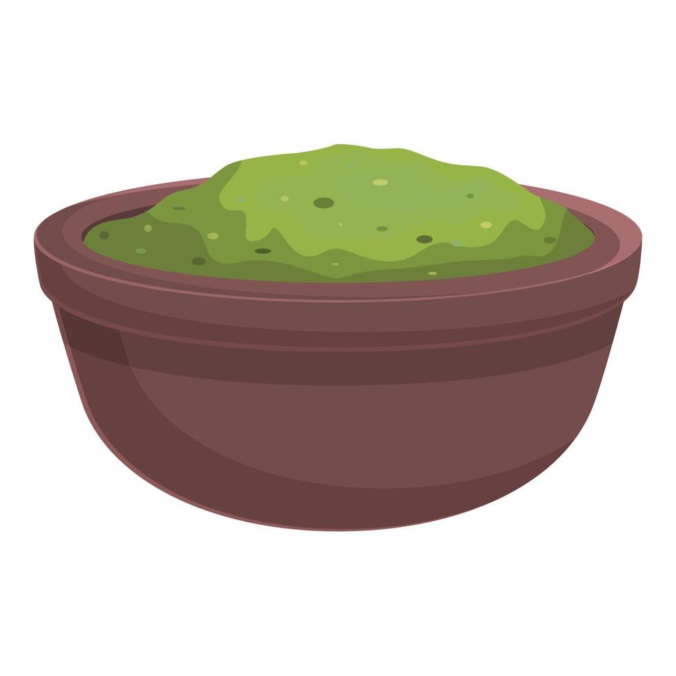 vector de dibujos animados de icono de ensalada de espirulina marina. planta de algas