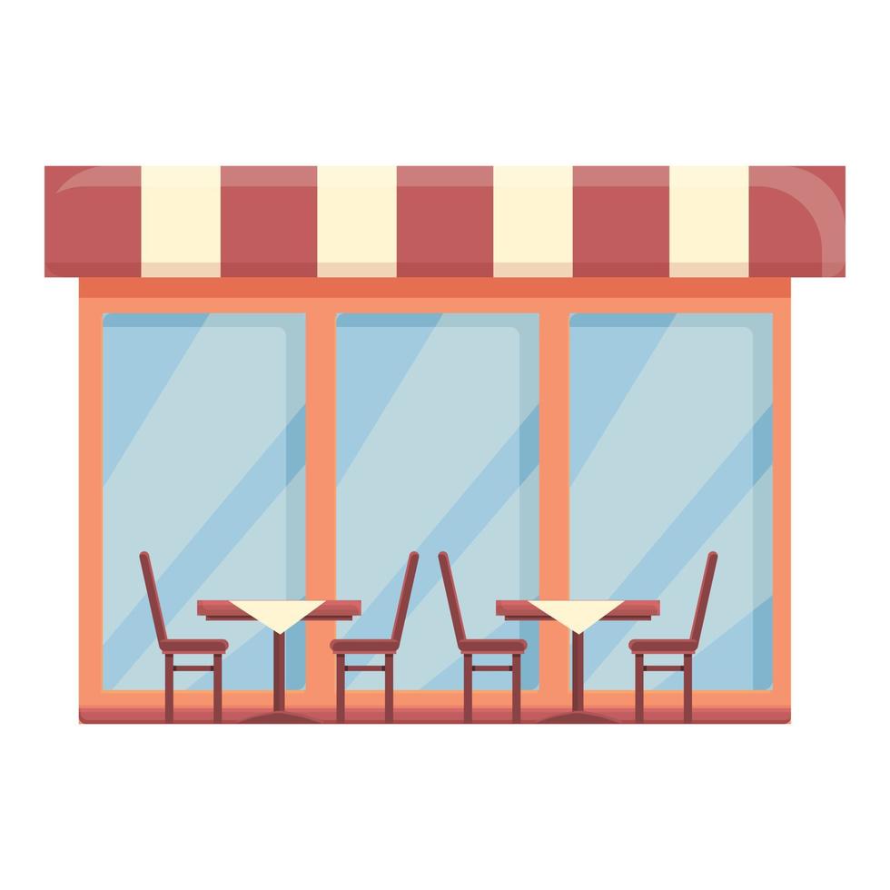 Chair street cafe icon cartoon vector. Coffee shop vector