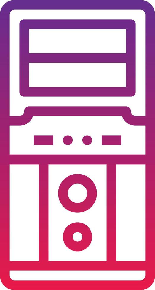 case computer pc cpu accessory - gradient icon vector