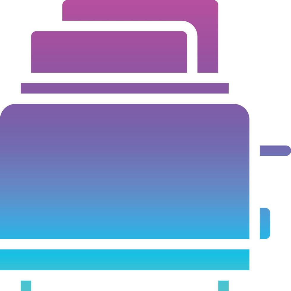 toaster bread toast butter kitchen - gradient solid icon vector