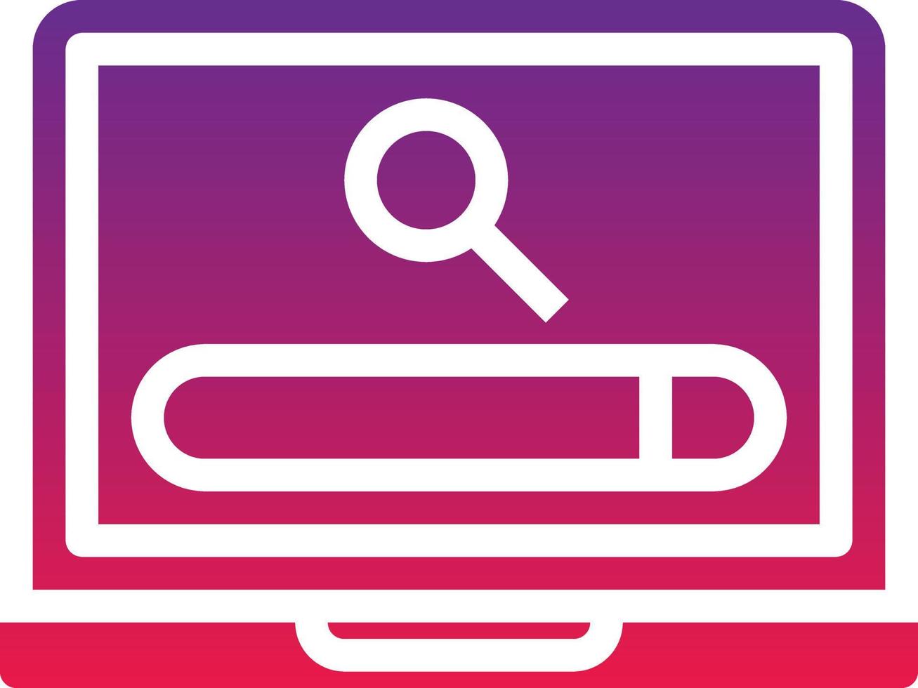 search engine result website seo - solid gradient icon vector