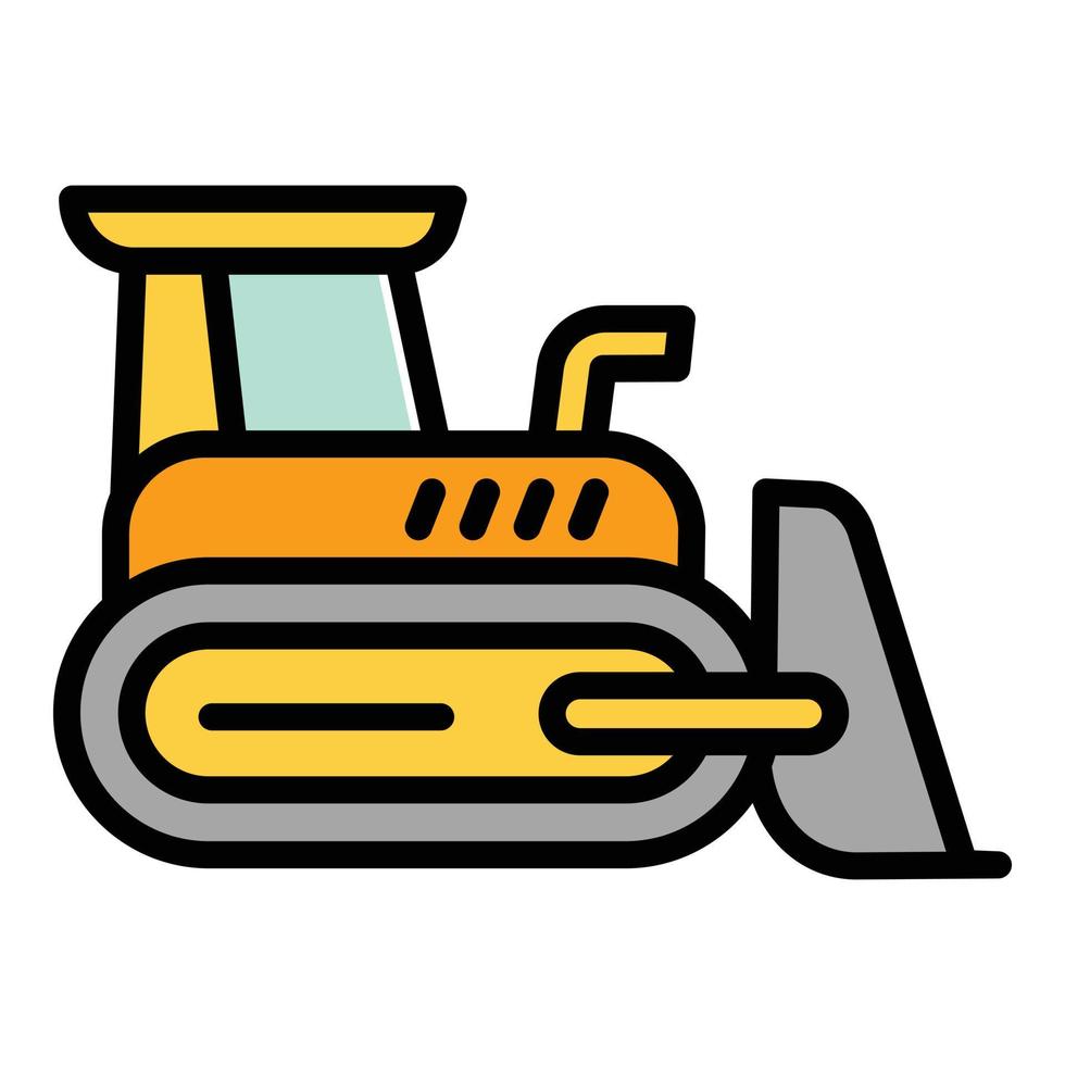 Agriculture excavator icon outline vector. Farm combine vector