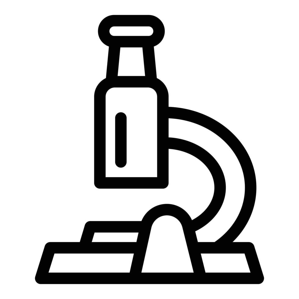 Cell microscope icon, outline style vector