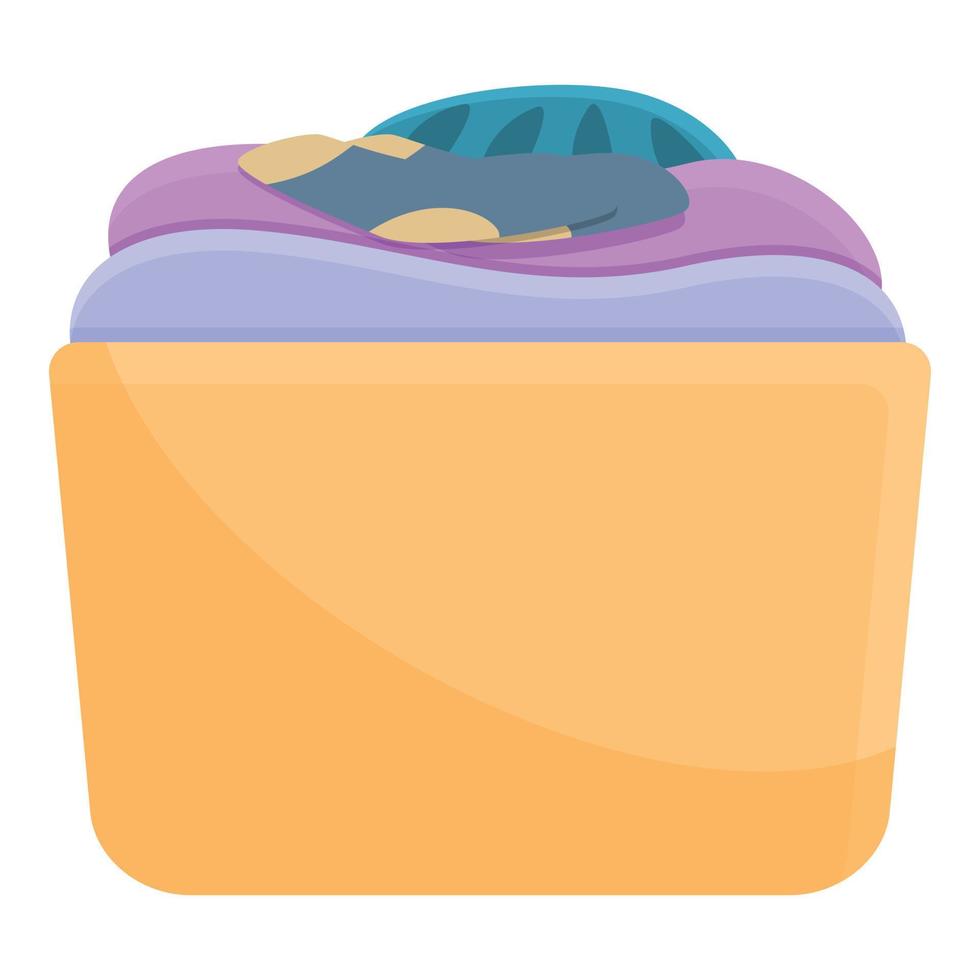 Second hand clothes box icon, cartoon style vector