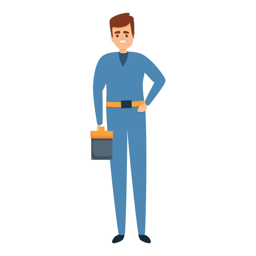 Plumber icon, cartoon style vector