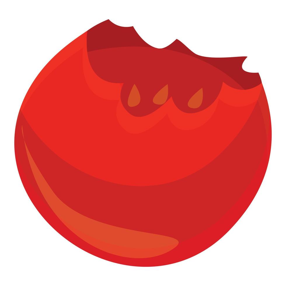 icono de residuos de tomate, estilo de dibujos animados vector