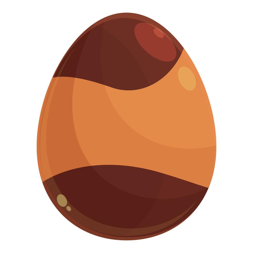 vector de dibujos animados de icono de huevo de chocolate de Pascua. caramelo de cacao