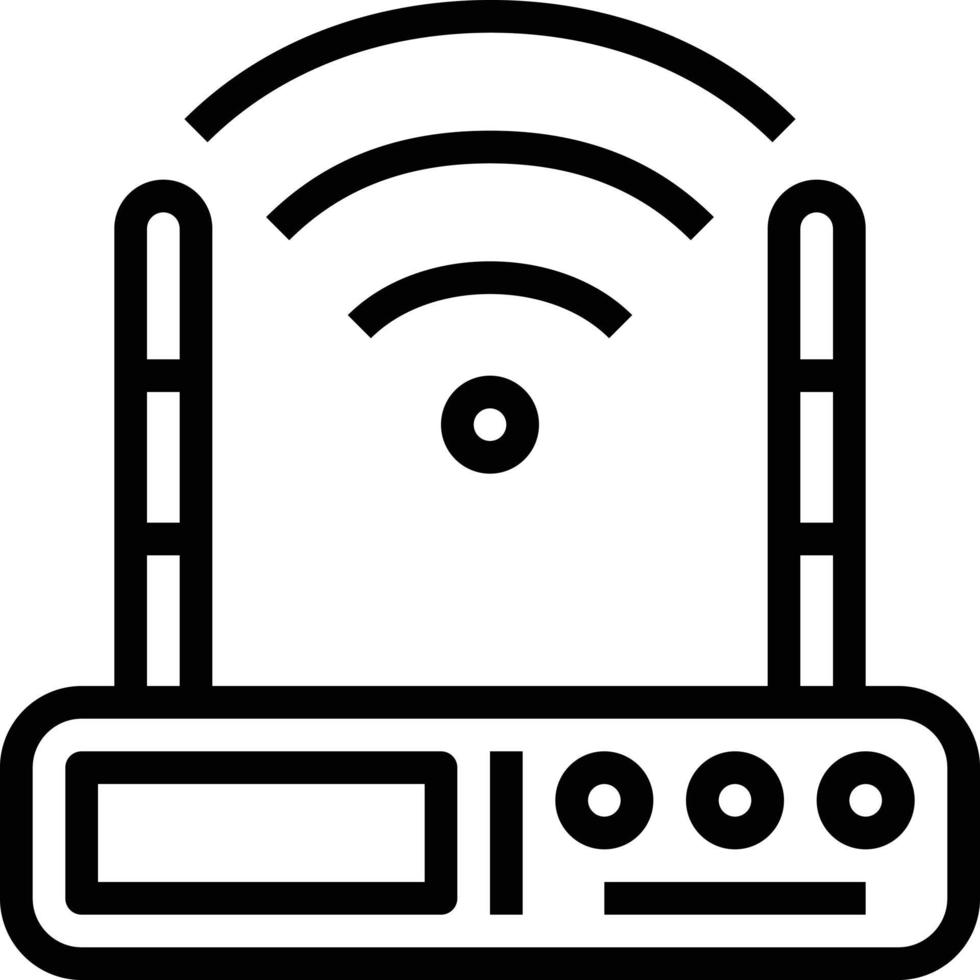 router wireless wifi computer accessory - outline icon vector