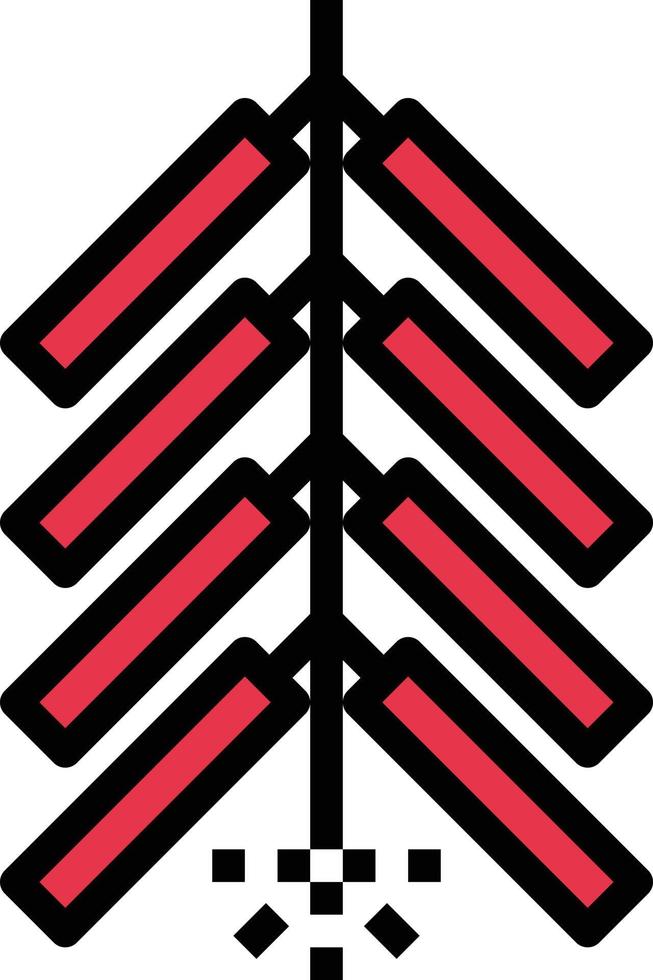 firecrackers firework chinese new year celebration - filled outline icon vector