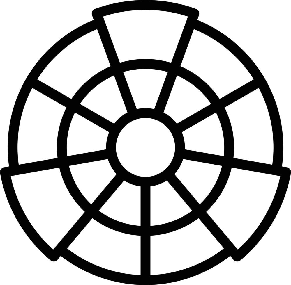 color wheel creative - outline icon vector