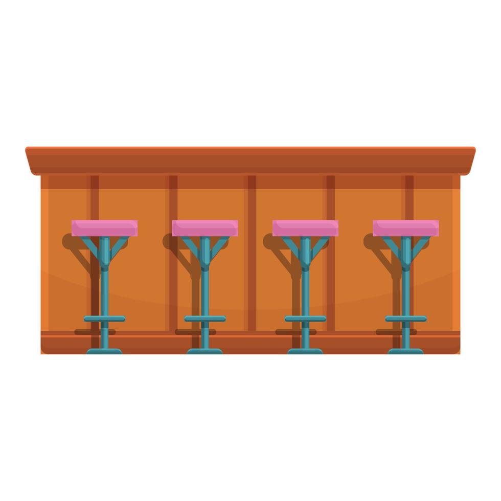 Chair bar counter icon, cartoon style vector