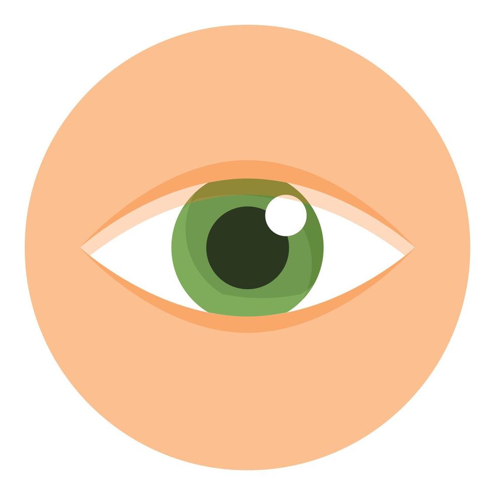 icono de órgano ocular, estilo de dibujos animados vector