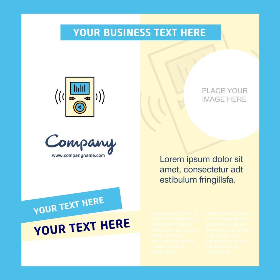 Music player Company Brochure Template Vector Busienss Template