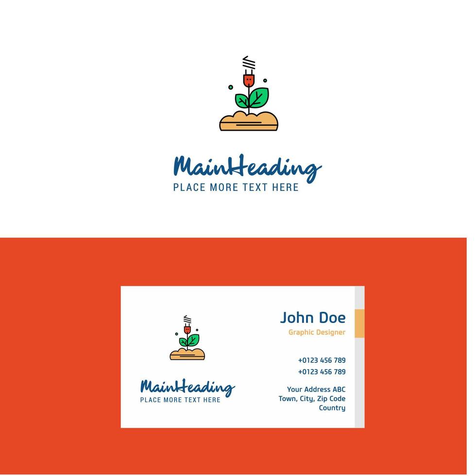 Flat Power plant Logo and Visiting Card Template Busienss Concept Logo Design vector