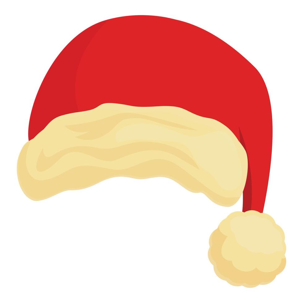 vector de dibujos animados de icono de sombrero de claus. vacaciones de papá noel