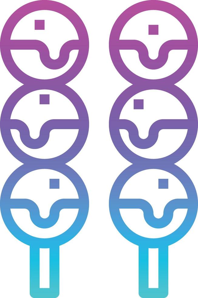 dango food japan japaneses - gradient icon vector