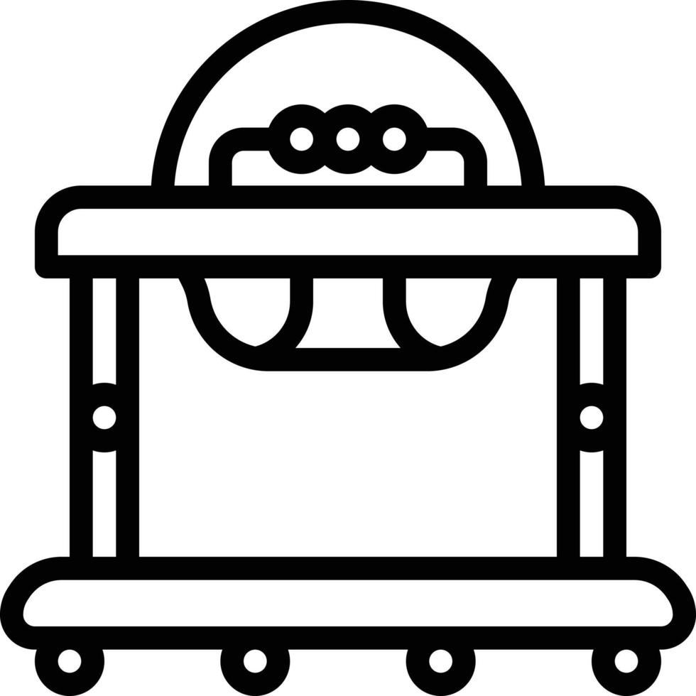 walker childhood training baby accessories - outline icon vector