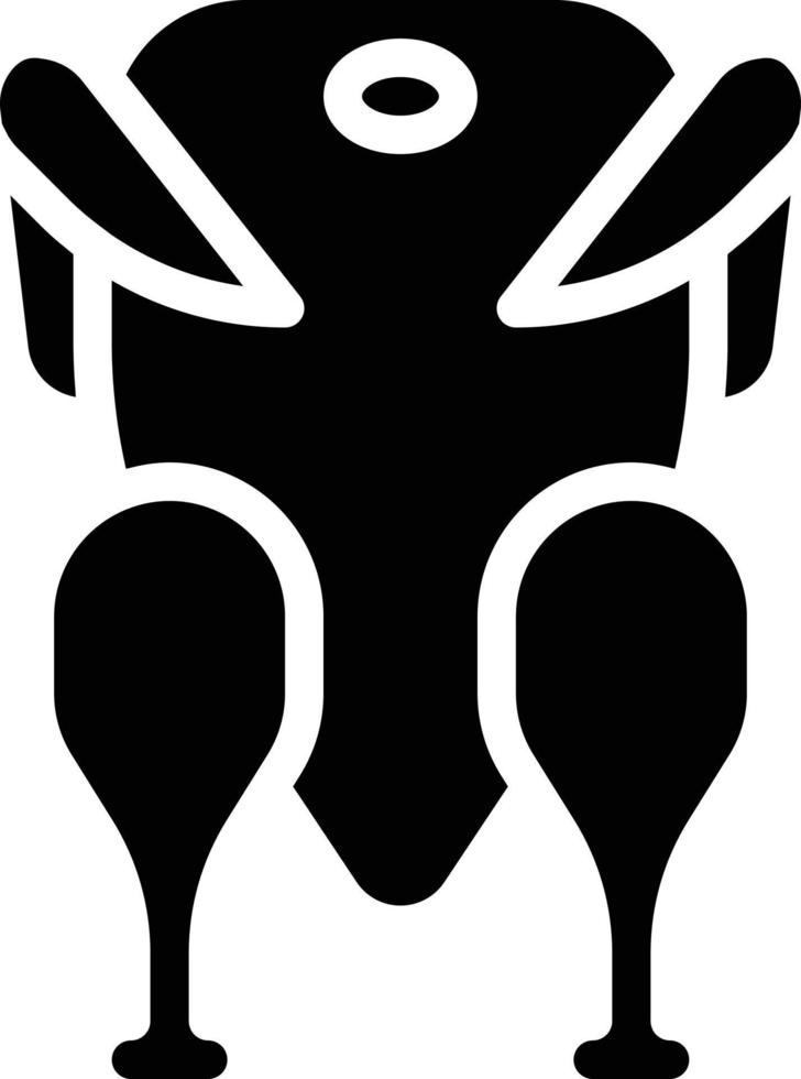 chicken diet nutrition protien - solid icon vector