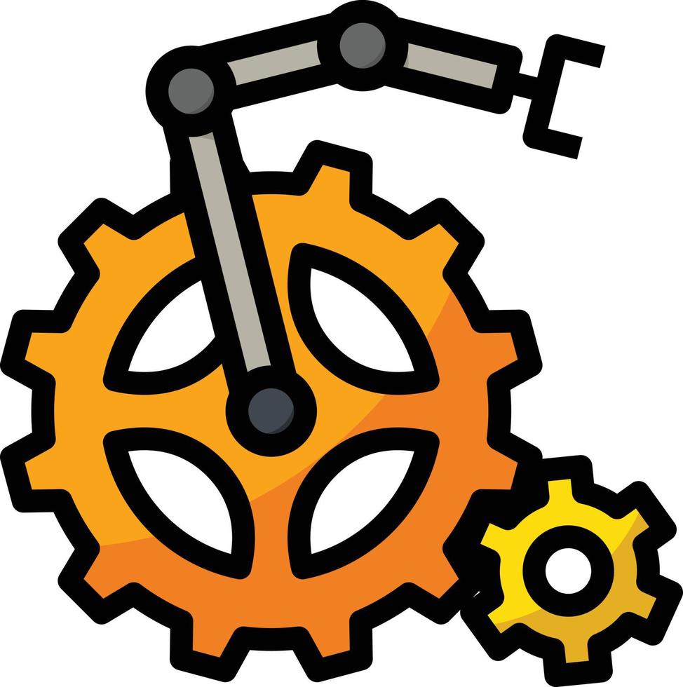 automation settings ai artificial intelligence - filled outline icon vector