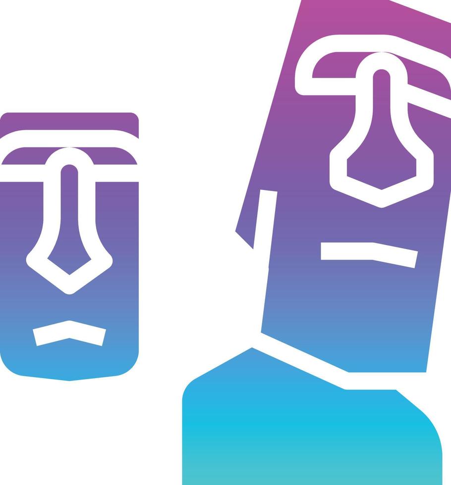 moai statue easter island landmark - solid gradient icon 14353542 ...