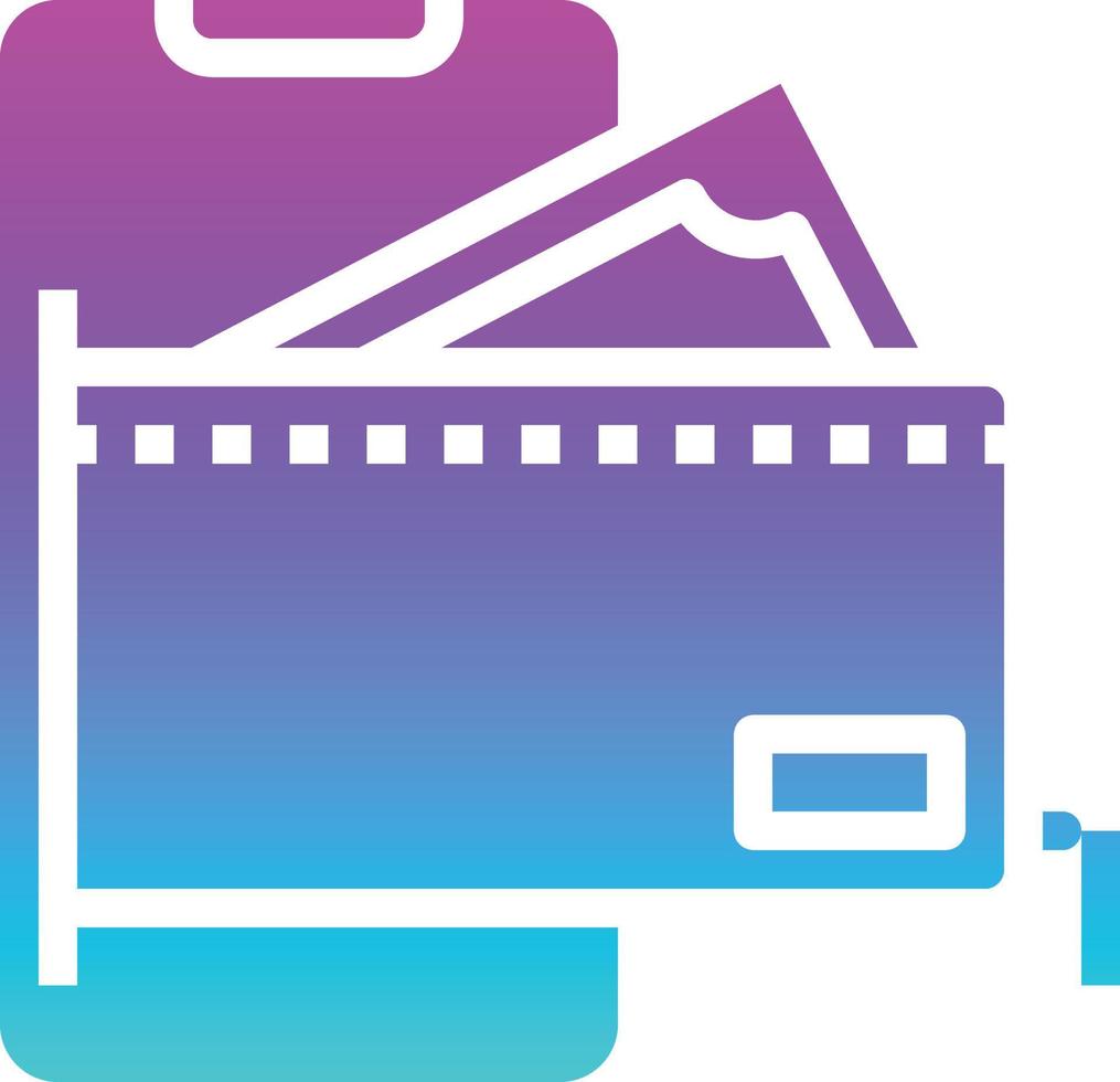 online wallet payment mobile cash banking - solid gradient icon vector