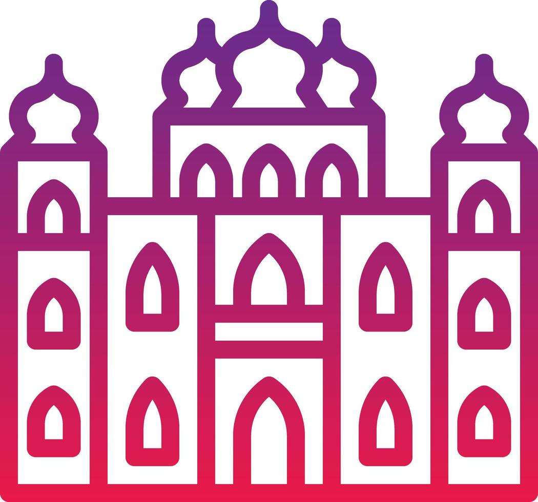 palace king estate castle building - gradient icon vector
