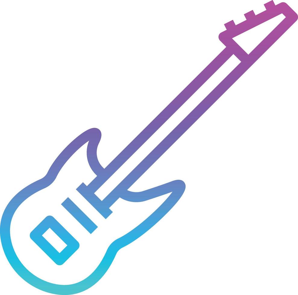 electric guitar music musical instrument - gradient icon vector