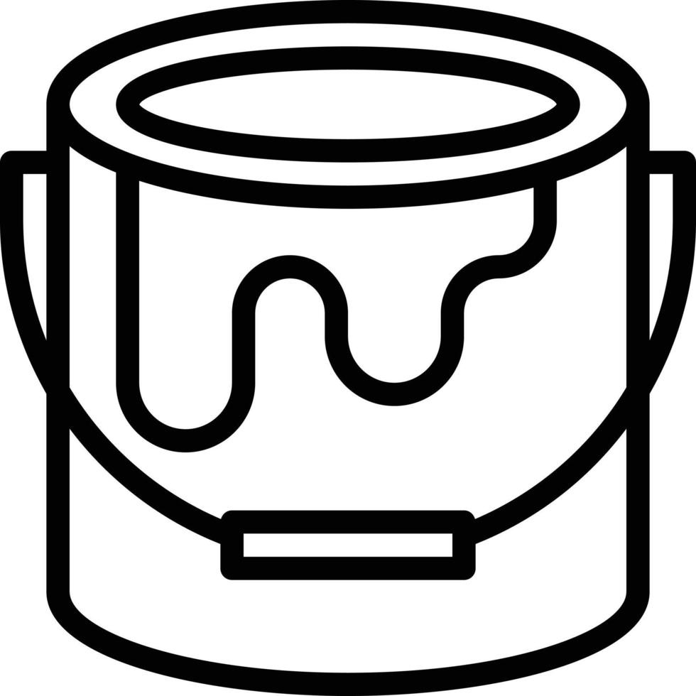 paint bucket color creative - outline icon vector