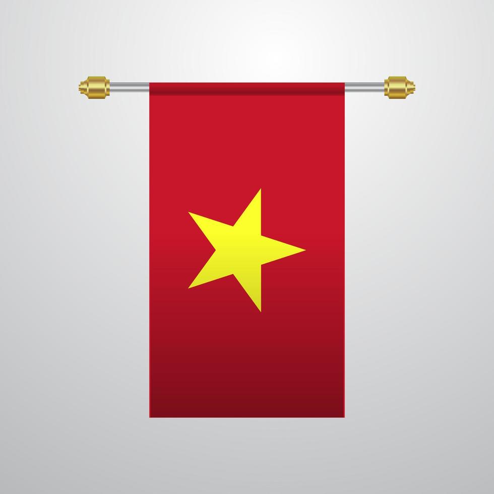 Vietnam hanging Flag vector