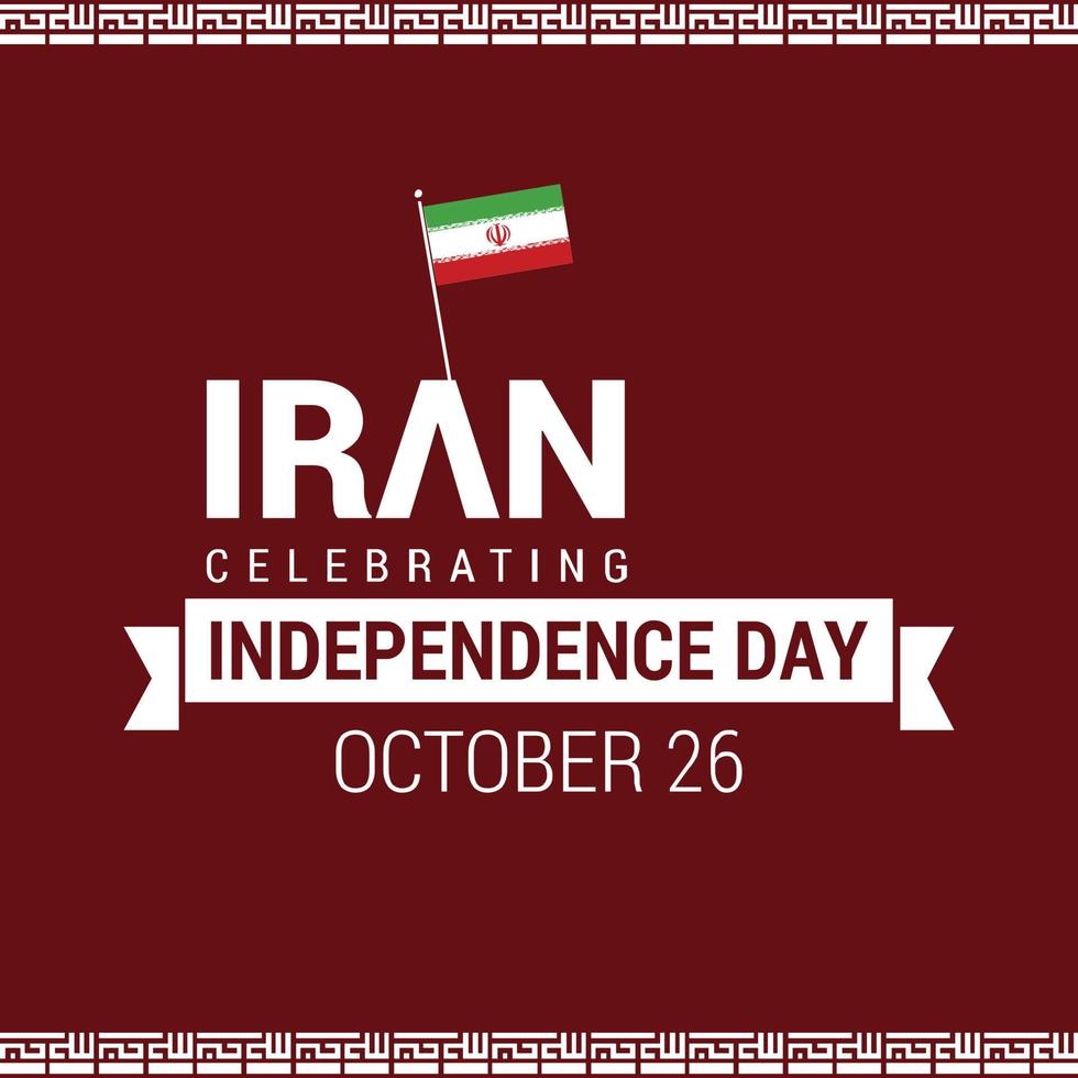 Iran Independence day design vector