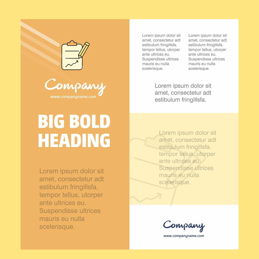 clipboard Business Company Poster Template with place for text and images vector background