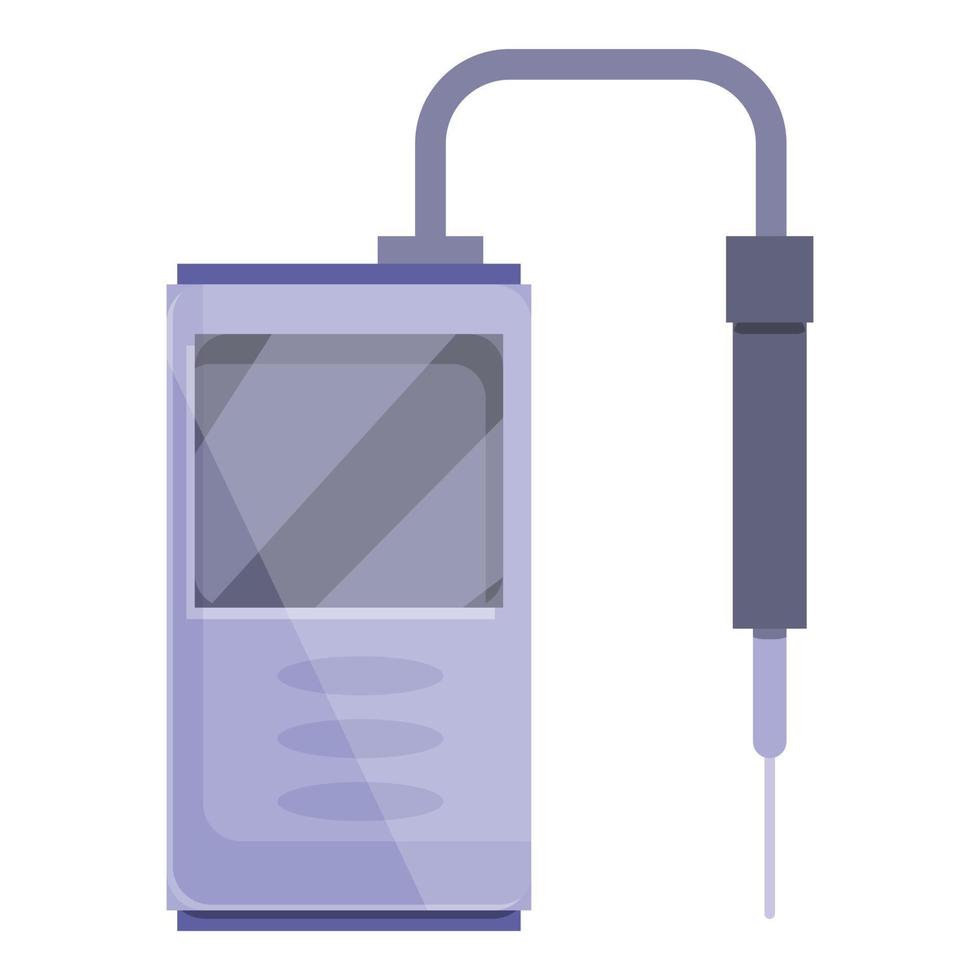 Ph meter acid icon, cartoon style vector