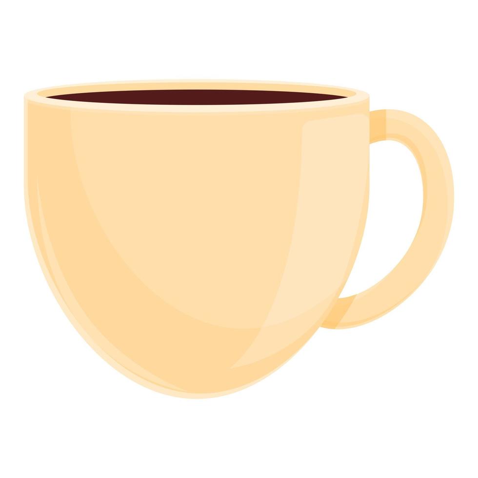 Hot coffee cup icon, cartoon style vector